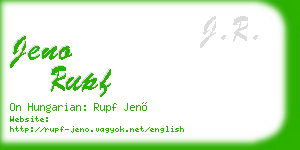 jeno rupf business card